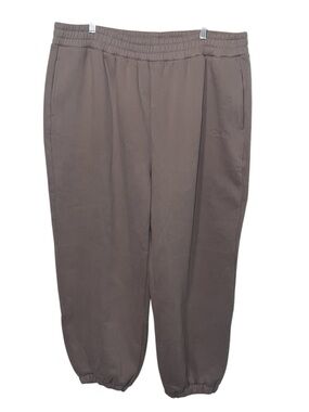 Comfrt Men’s Brown Travel Essential Elastic-Waist Joggers Sz 3XL